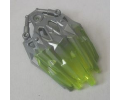 Bionicle Crystal Armor with Marbled Trans-Neon Green Pattern