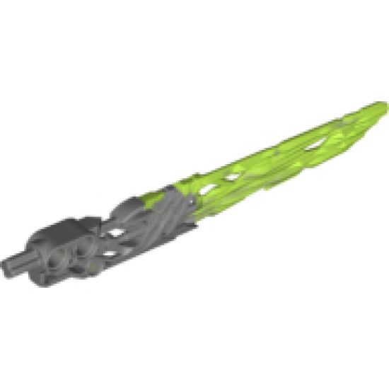 Bionicle Weapon Protector Sword with Marbled Lime Blade Pattern