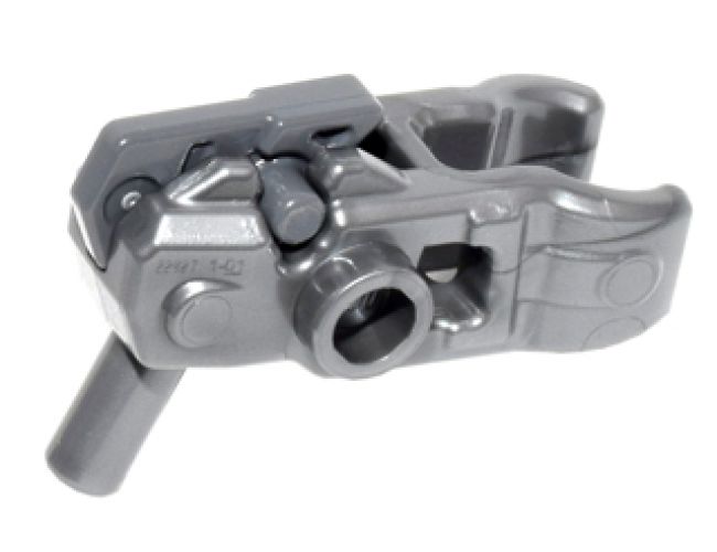 Minifigure, Weapon Gun, Mini Blaster / Shooter for Bar Arrows with Dark Bluish Gray Trigger (22487 / 15392)