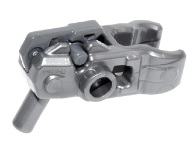 Minifigure, Weapon Gun, Mini Blaster / Shooter for Bar Arrows with Dark Bluish Gray Trigger (22487 / 15392)