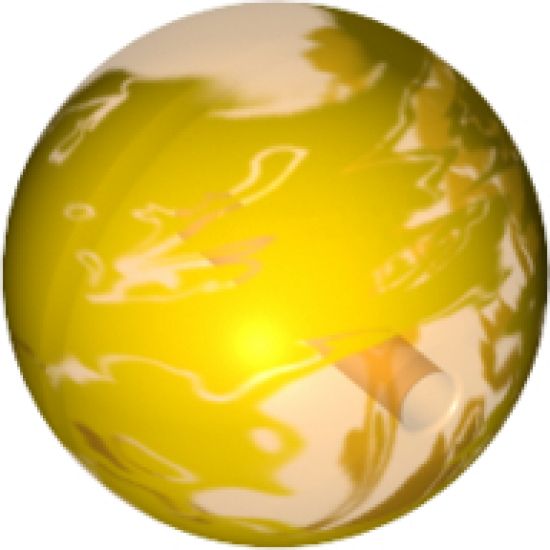 Ball Bionicle Zamor Sphere with Marbled Yellow Pattern