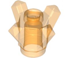 Rock 1 x 1 Crystal 4 Point (Brick, Round 1 x 1 with 4 Upward Fins / Points)
