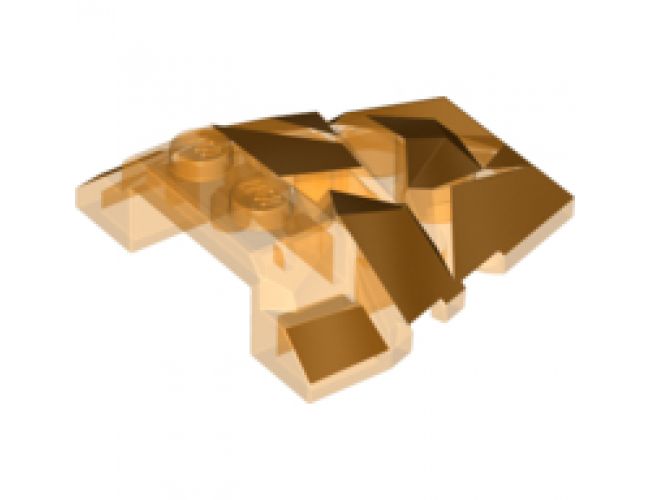 Wedge 4 x 4 Fractured Polygon Top with Gold Facets Pattern