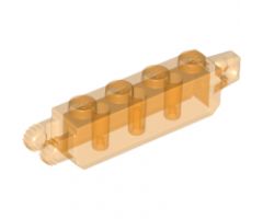 Hinge Brick 1 x 4 Locking, 9 Teeth with 1 Finger Vertical End and 2 Fingers Vertical End, 9 Teeth