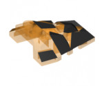 Wedge 4 x 4 Fractured Polygon Top with Black Facets Pattern