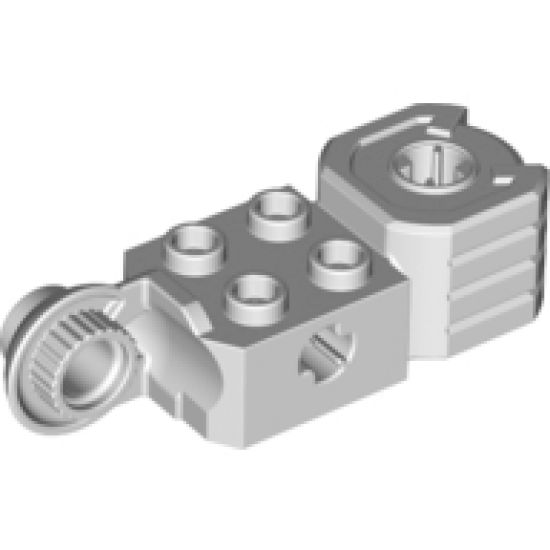 Technic, Brick Modified 2 x 2 with Axle Hole, Rotation Joint Ball Half (Vertical Side), Vertical Axle Hole End (Fist)
