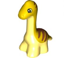 Duplo, Animal Dinosaur Diplodocus Baby with Dark Orange Stripes Pattern
