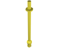 Bar 8L with Stop Rings and Pin (Technic, Figure Accessory Ski Pole) - Flat End