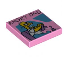 Tile 2 x 2 with 'ANGRY DAD' Pattern