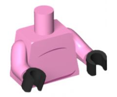 Torso Stomach and Pig Tail on Reverse Pattern / Bright Pink Arms / Black Hands