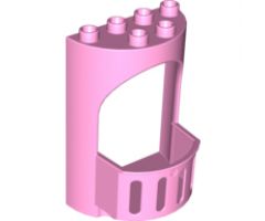 Duplo, Building Wall 4 x 3 x 5 Curved Turret with Balcony - Castle