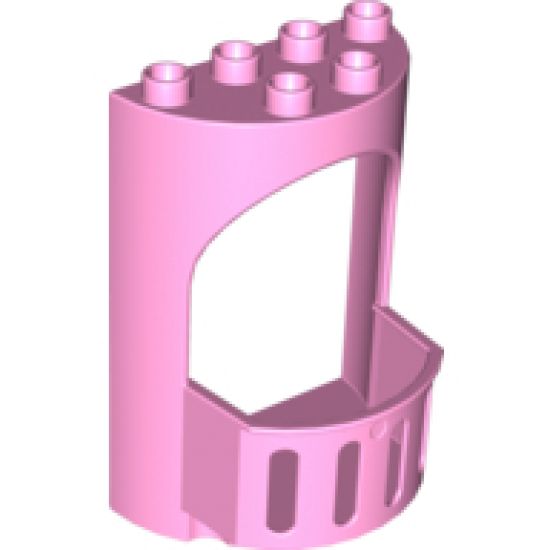 Duplo, Building Wall 4 x 3 x 5 Curved Turret with Balcony - Castle