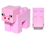 Minecraft Pig with 2 x 2 Plate - Brick Built