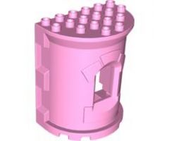 Duplo, Building Wall 4 x 6 x 6 Curved Turret - Castle