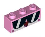 Brick 1 x 3 with Cat Face Wide Sunglasses, Open Mouth with Tongue Pattern (Shades Unikitty)
