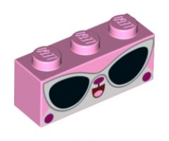 Brick 1 x 3 with Cat Face and Sunglasses Pattern (Disco Kitty)
