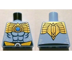 Torso Chima Muscles Outline and Gold Belt and Shoulder Plate Pattern Front and Back