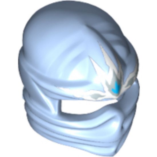Minifigure, Headgear Ninjago Wrap with Ice Energy Pattern