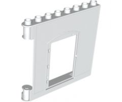 Duplo, Building Wall 1 x 8 x 6 Hinge on Left with Door Opening