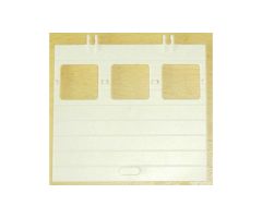Garage Door 1 x 12 x 9 with Three Windows, Locking Dual 2 Finger Hinges