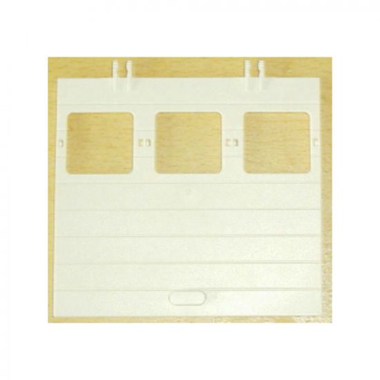 Garage Door 1 x 12 x 9 with Three Windows, Locking Dual 2 Finger Hinges