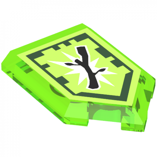 Tile, Modified 2 x 3 Pentagonal with Nexo Power Shield Pattern - Boom Stick