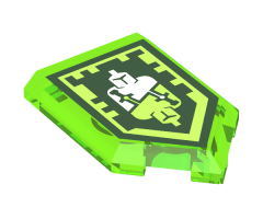 Tile, Modified 2 x 3 Pentagonal with Nexo Power Shield Pattern - Sidekick