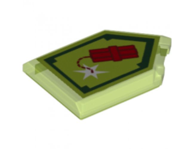 Tile, Modified 2 x 3 Pentagonal with Nexo Power Shield Pattern - Dynamighty