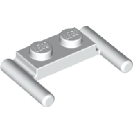 Plate, Modified 1 x 2 with Bar Handles - Flat Ends, Low Attachment