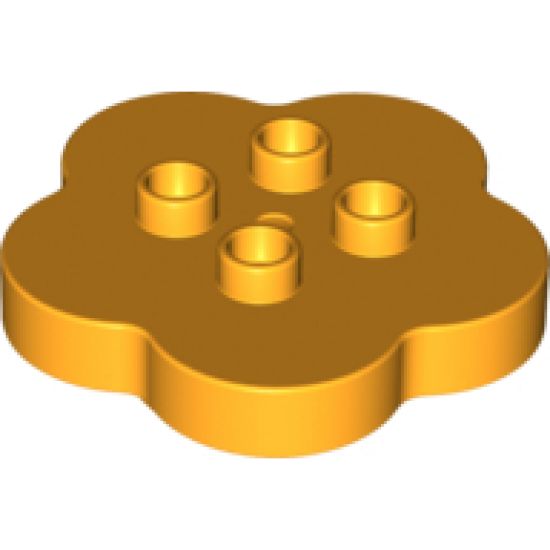 Duplo, Brick Round 4 x 4 Flat Top Scalloped with 2 x 2 Studs