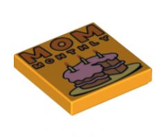 Tile 2 x 2 with 'MOM MONTHLY' Pattern