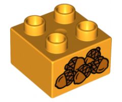 Duplo, Brick 2 x 2 with 5 Acorns Pattern