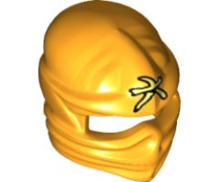 Minifigure, Headgear Ninjago Wrap with Bright Light Yellow Ninjago Logogram 'Amber' Pattern (Skylor)