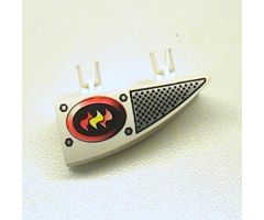 Vehicle Fairing 1 x 4 Side Flaring Intake with Two Pins and Firefighter Pattern Right