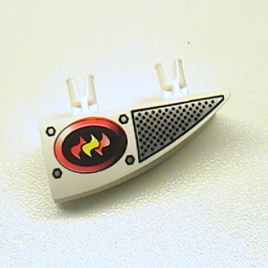 Vehicle Fairing 1 x 4 Side Flaring Intake with Two Pins and Firefighter Pattern Right