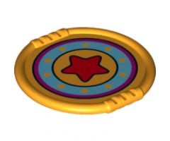 Duplo, Figure Wear & Utensil Disk with Yellow Stars in Circle and Red Star in Center Pattern