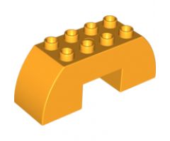 Duplo, Brick 2 x 6 x 2 Curved with 2 x 2 Cutout on Bottom