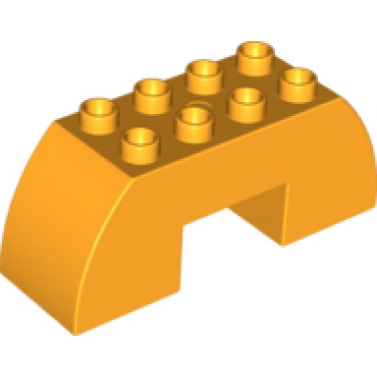 Duplo, Brick 2 x 6 x 2 Curved with 2 x 2 Cutout on Bottom