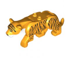 Cat, Large (Tiger) with White Muzzle and Black Nose and Stripes Pattern