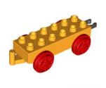 Duplo, Train Base 2 x 6 with Red Train Wheels and Movable Hook