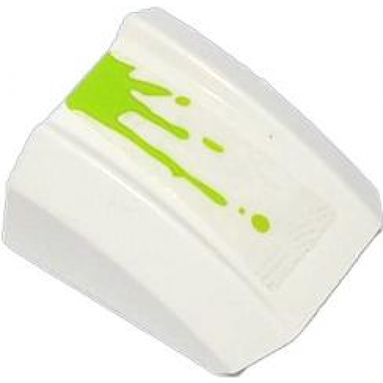 Slope, Curved 2 x 2 Lip with Lime Splatters Pattern Model Right Side (Sticker) - Set 70707