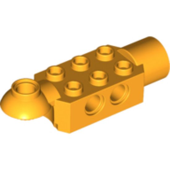 Technic, Brick Modified 2 x 3 with Pin Holes, Rotation Joint Ball Half (Horizontal Top), Rotation Joint Socket