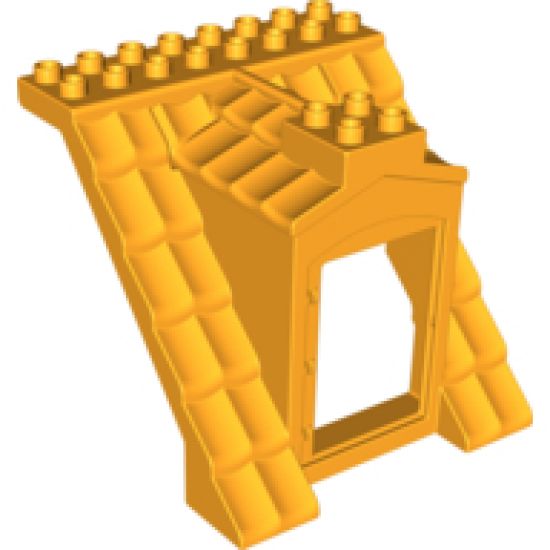 Duplo, Building Roof Sloped 8 x 8 x 8 with Door Opening