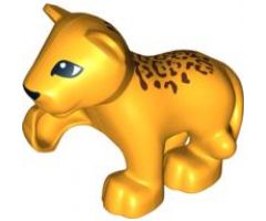 Duplo, Animal Leopard Baby Cub, Raised Paw