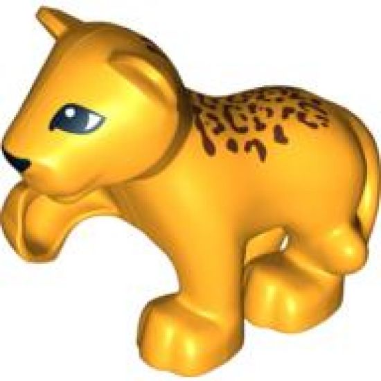 Duplo, Animal Leopard Baby Cub, Raised Paw