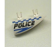 Vehicle Fairing 1 x 4 Side Flaring Intake with Two Pins and Police Blue Checkered Pattern Right