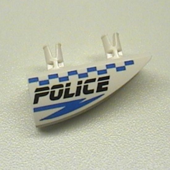 Vehicle Fairing 1 x 4 Side Flaring Intake with Two Pins and Police Blue Checkered Pattern Right