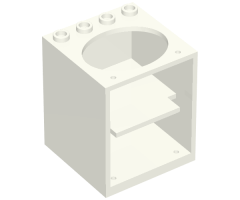 Container Cupboard 4 x 4 x 4 with Elliptical Hole for Sink