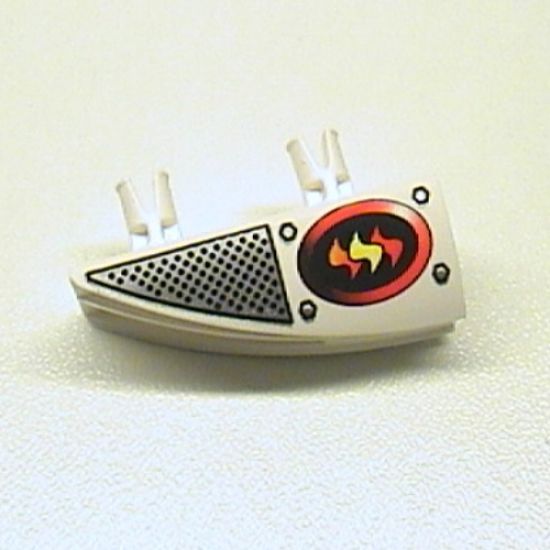 Vehicle Fairing 1 x 4 Side Flaring Intake with Two Pins and Firefighter Pattern Left