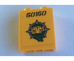Brick 1 x 2 x 2 with Inside Stud Holder with '60160' and Leopard Head Pattern (Sticker) - Set 60160